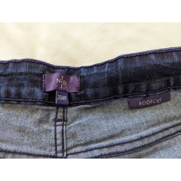NYDJ Bootcut Mid-Rise Tummy-Control Dark Wash Denim Jeans Women's 20WP - Picture 4 of 9